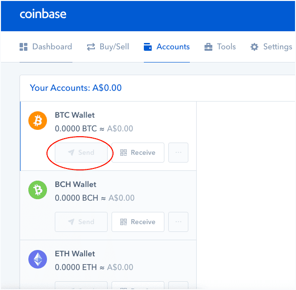 Пополнение счета через фиат на Coinbase